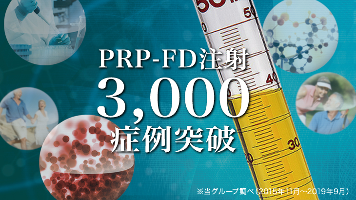 PRP-FD注射3000症例突破のお知らせバナー